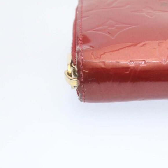LOUIS VUITTON Monogram Vernis Zippy Wallet Long Wallet Red - Picture 14 of 15